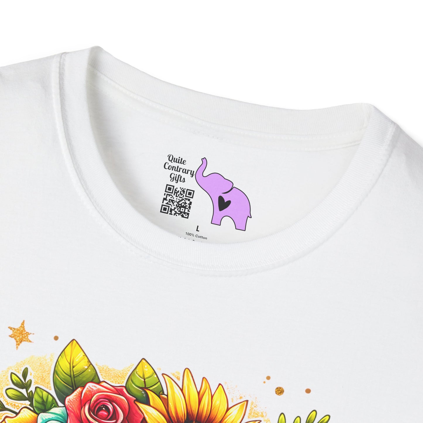 Flowery Sloth Adult T-shirt