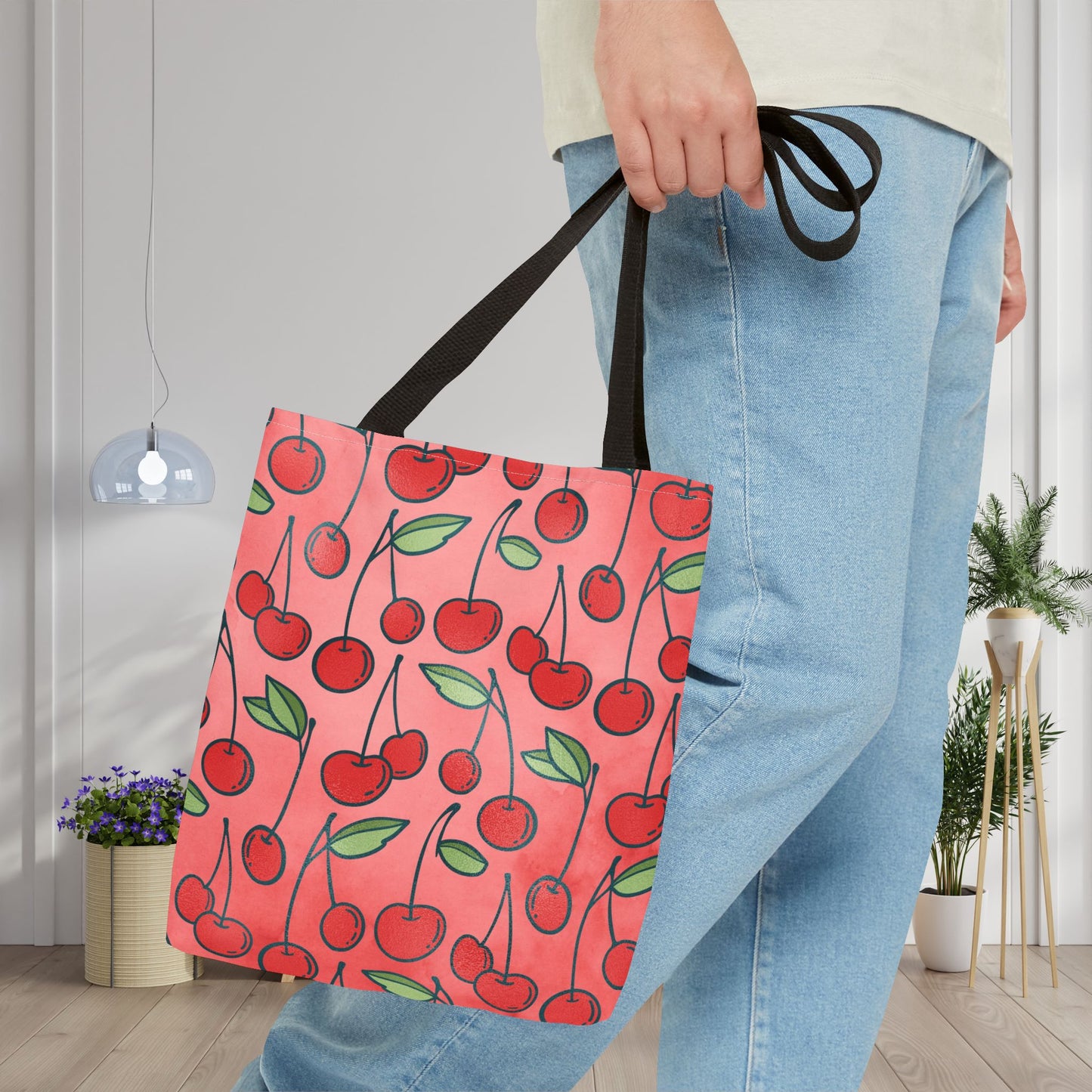 Cherry Bombshell Canvas Tote Bag