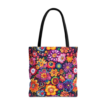 Floral Fiesta Canvas Tote Bag