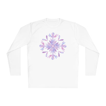 Large Snowflake 3 Adult Long Sleeve Tee