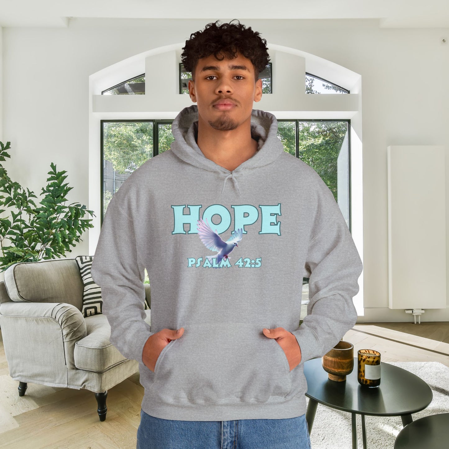 HOPE Psalm 42:5 Heavy Blend™ Hooded Sweatshirt