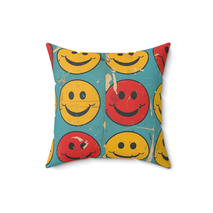 Retro Grins Throw Pillow