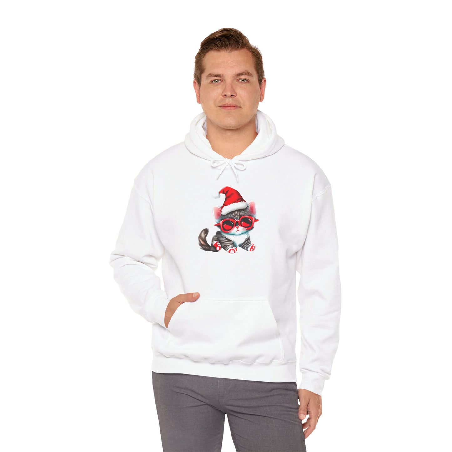 Santa Kitten Heavy Blend™ Hooded Sweatshirt