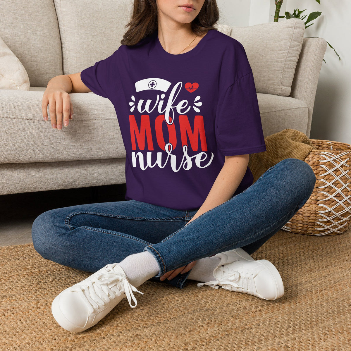 Wife Mom Nurse Adult T-shirt