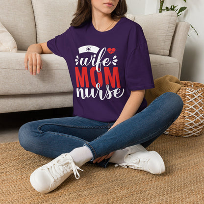 Wife Mom Nurse Adult T-shirt
