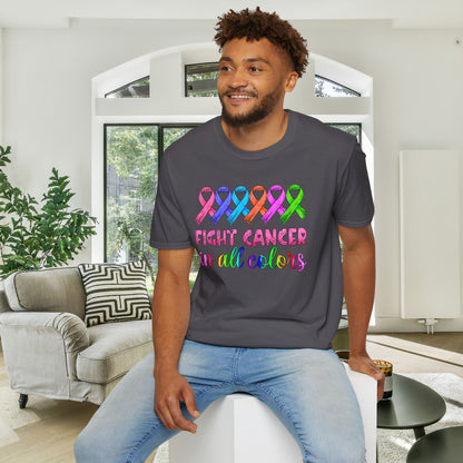 Fight Cancer in All Colors 4 Adult T-shirt