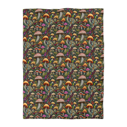 Whimsical Woodland Mushrooms Duvet Bedding Set