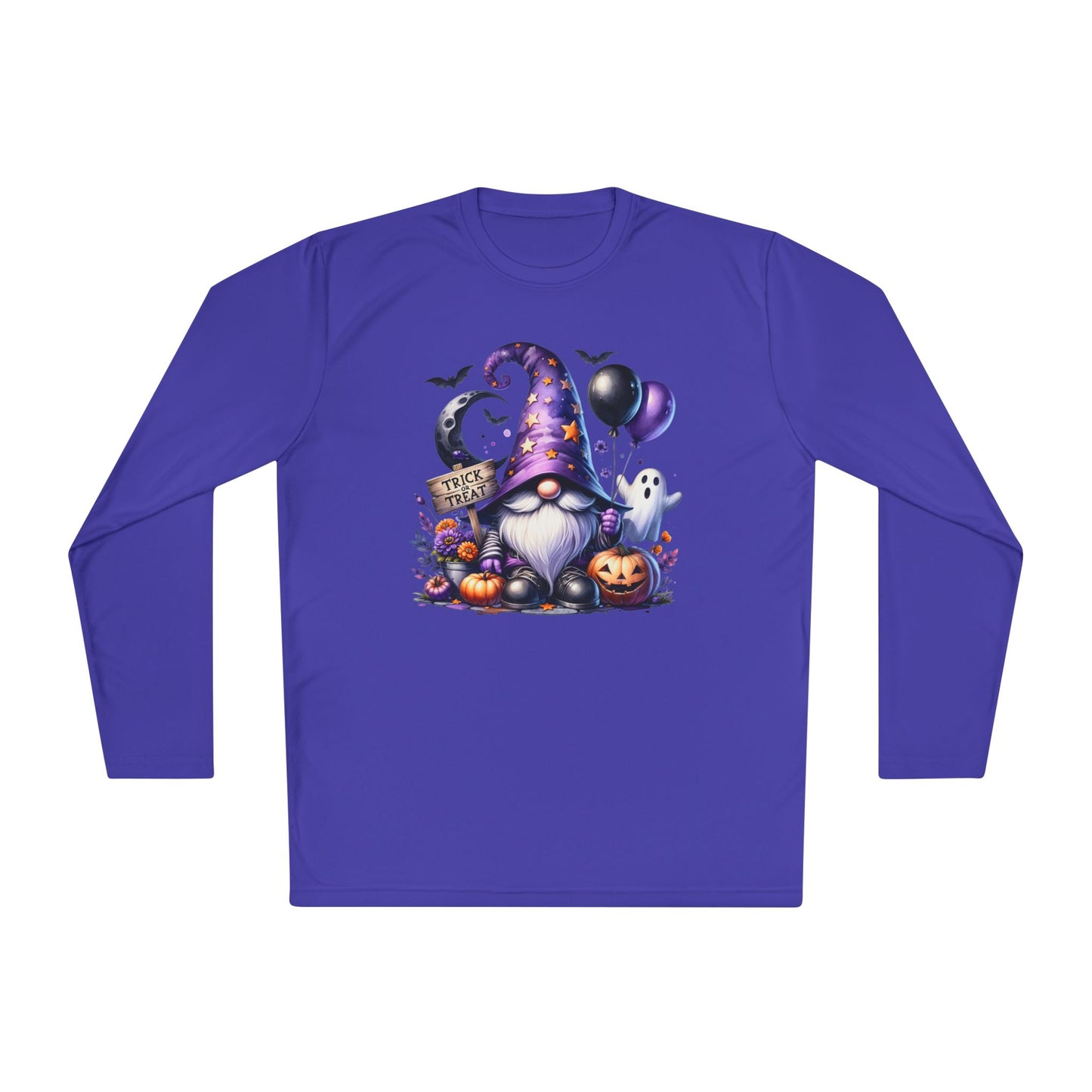 Trick or Treat Witchy Gnome Adult Long Sleeve Tee