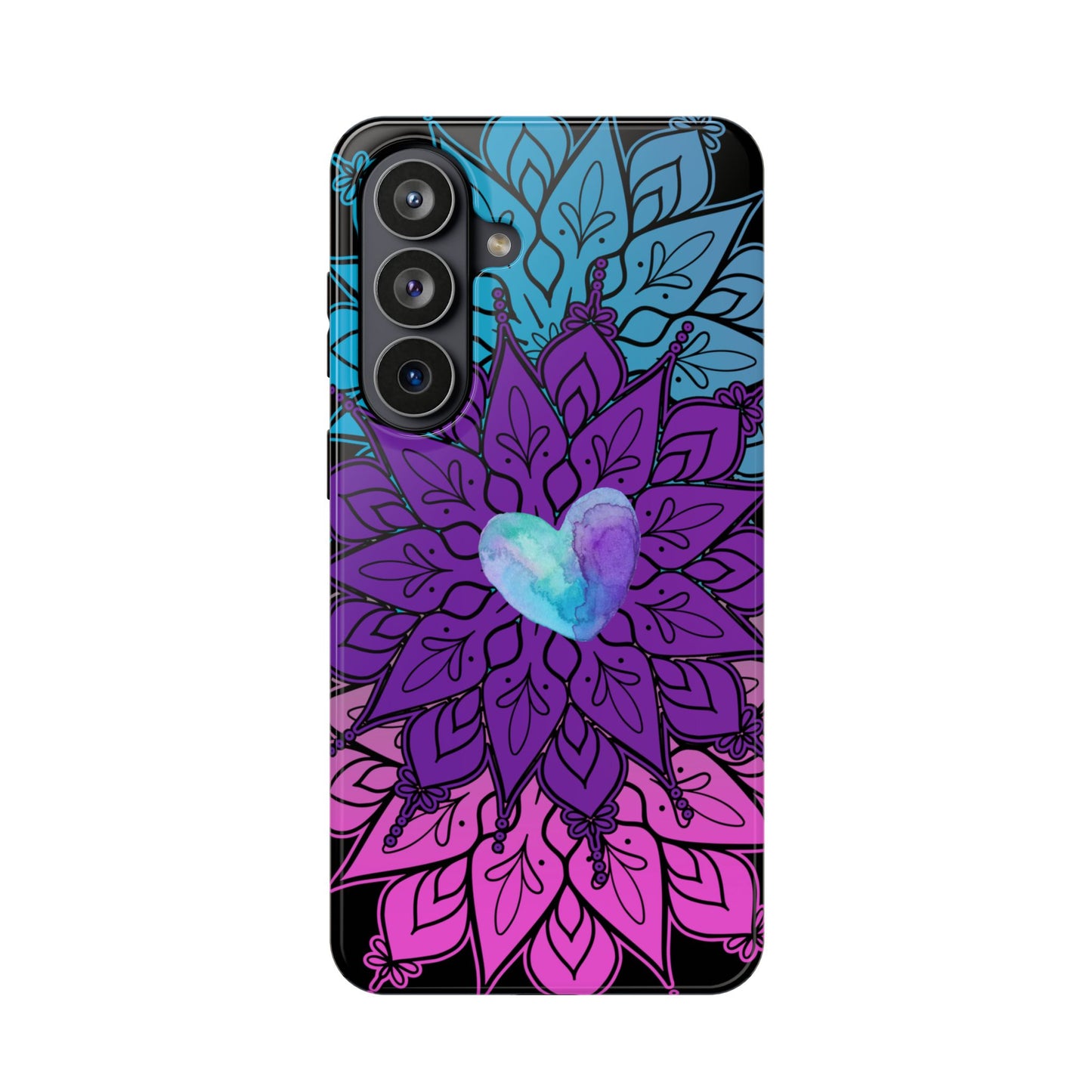 Colorful Mandala w/Heart MagSafe® Compatible Tough Case for iPhone