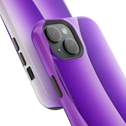Purple Gradient Stripes MagSafe® Compatible Tough Case for iPhone
