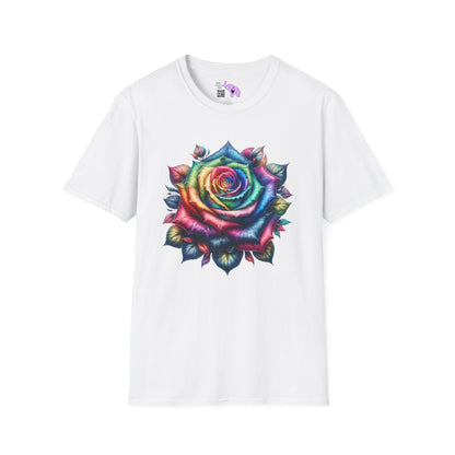 Colorful Rose Adult T-shirt