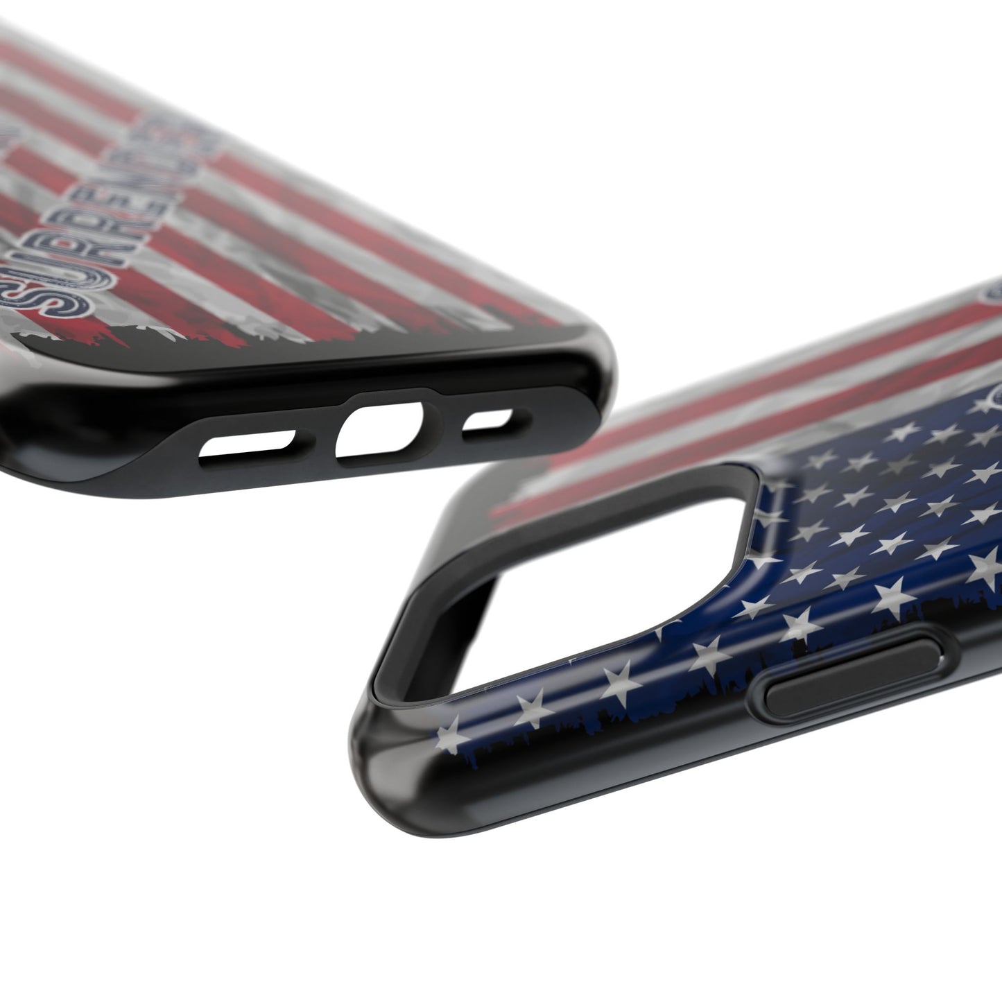 Never Surrender American Flag MagSafe® Compatible Tough Case for iPhone