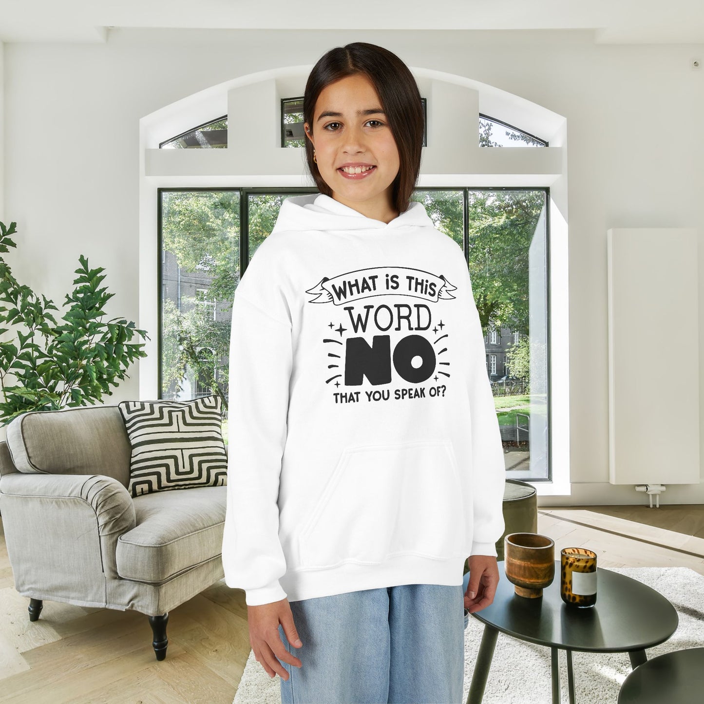 What Is This Word No That You Speak Of? Youth Heavy Blend Hoodie