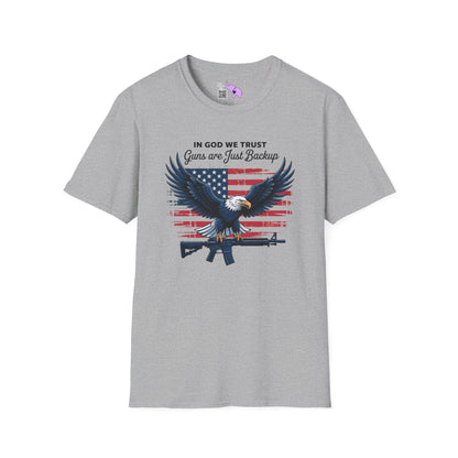 In God We Trust Guns Are Just Backup Adult T-shirt