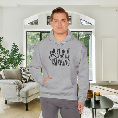 Just In It For The Parking (Wheelchair User) Adult Heavy Blend™ Hoodie