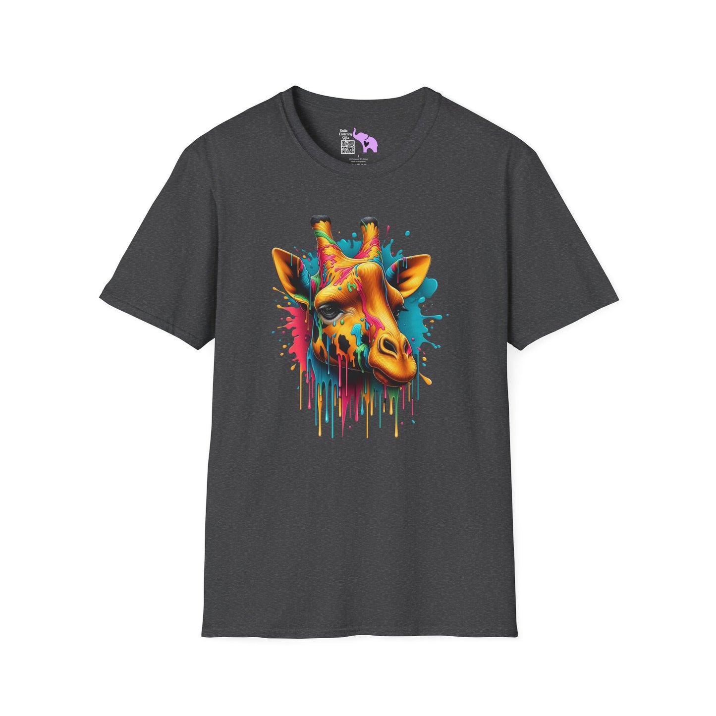 Colorful Giraffe Adult T-shirt