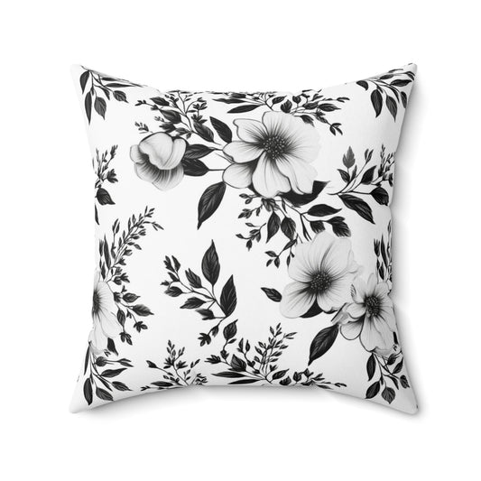 Garden Sketch Throw Pillow