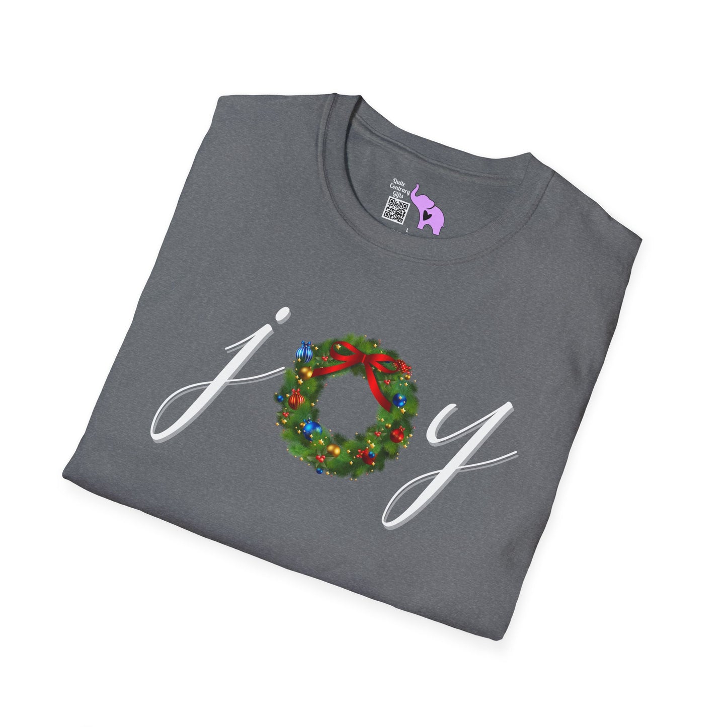 Joy with Wreath Adult T-shirt