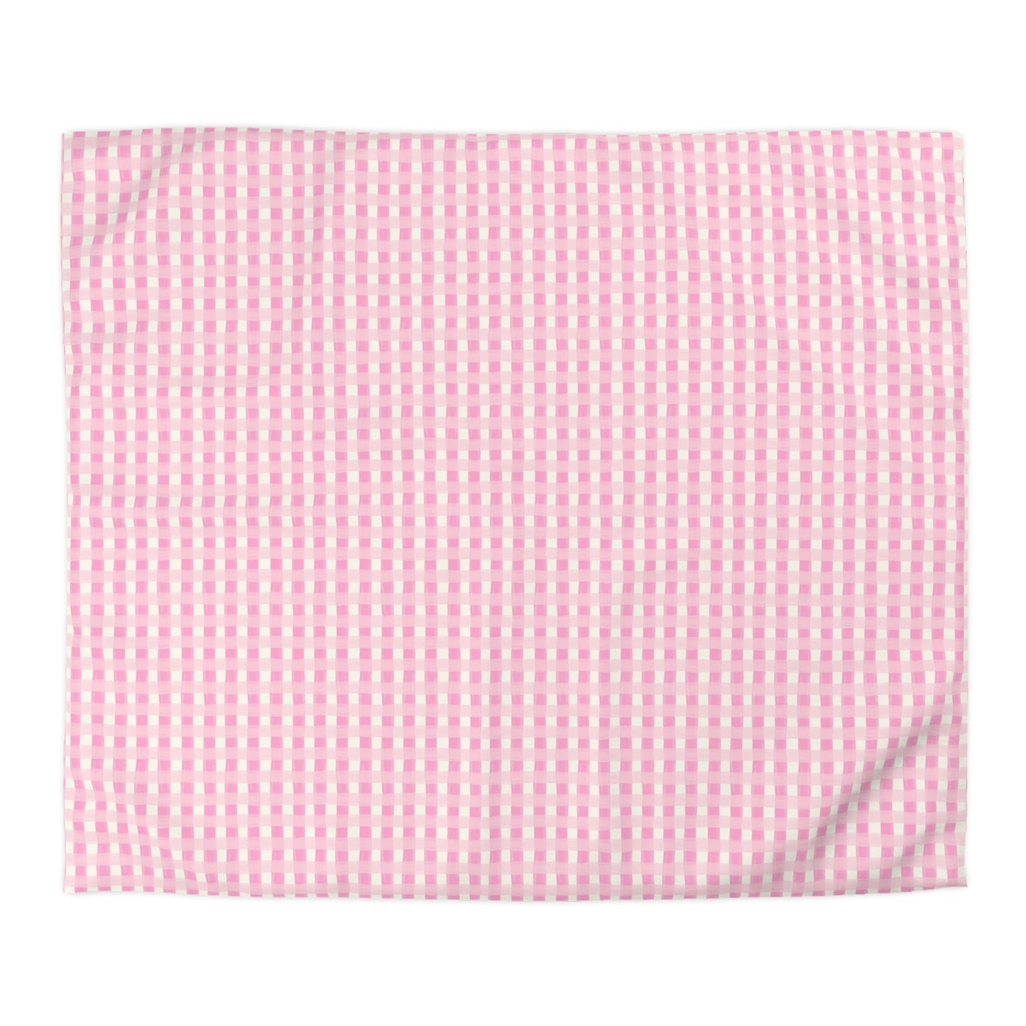 Dreamy Rose Gingham Microfiber Duvet Cover