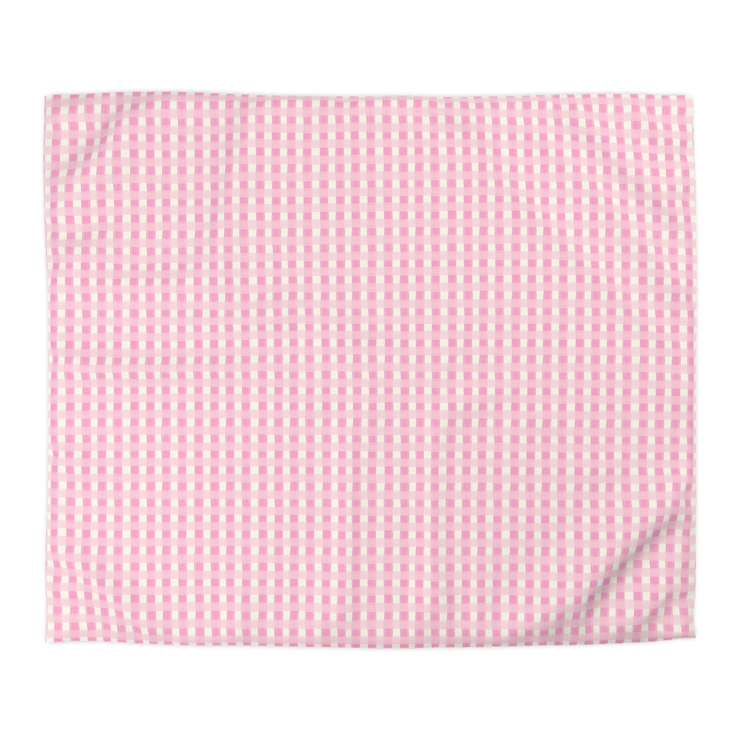 Dreamy Rose Gingham Microfiber Duvet Cover