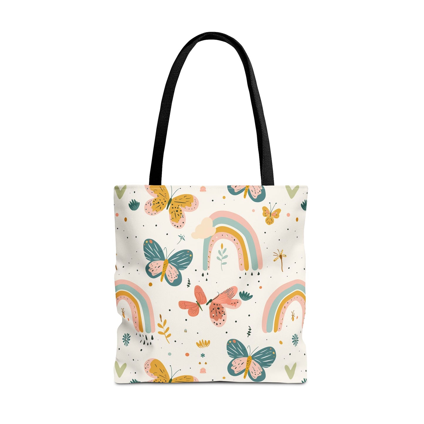 Whispering Wings & Rainbows Canvas Tote Bag