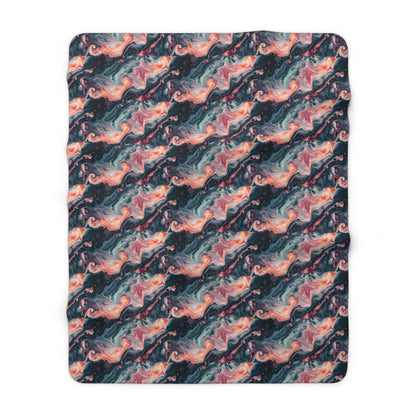 Pink Venom Marble Fleece Blanket
