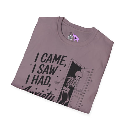 I Came I Saw I Had Anxiety So I Left Adult T-shirt