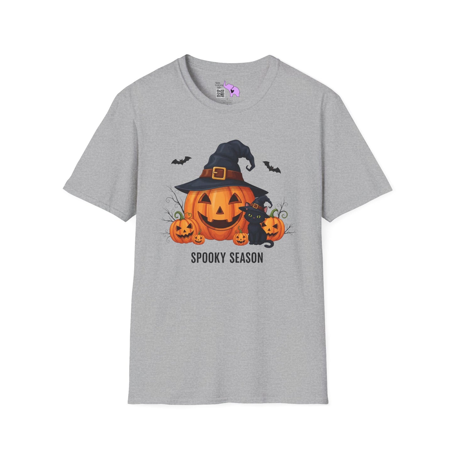 Spooky Season (Jack-O-Lantern/Black Cat) Adult T-shirt