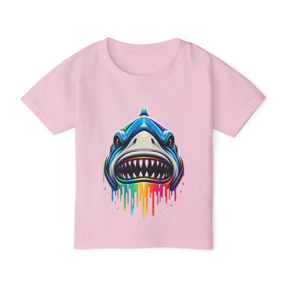 Colorful Shark Heavy Cotton™ Toddler T-shirt