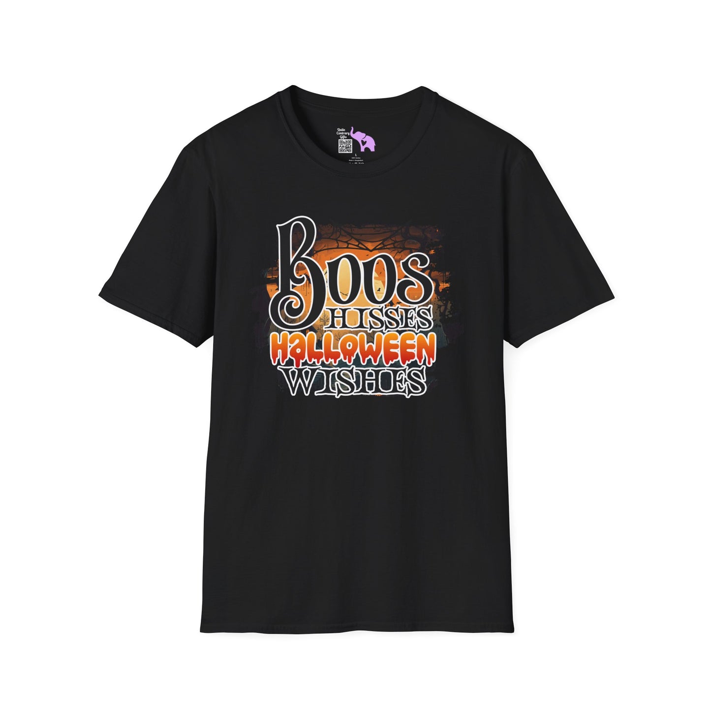 Boos Hisses Halloween Wishes Adult T-shirt