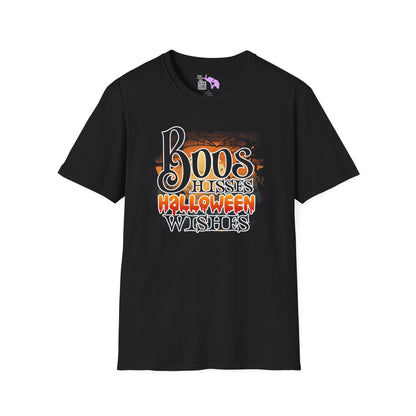 Boos Hisses Halloween Wishes Adult T-shirt