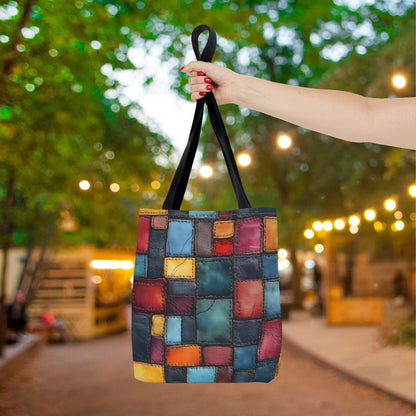 Colorblock Craze Canvas Tote Bag