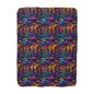 Psychedelic Spore Forest Sherpa Fleece Blanket