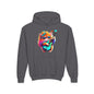 Colorful Guitar Kitten Youth Hoodie