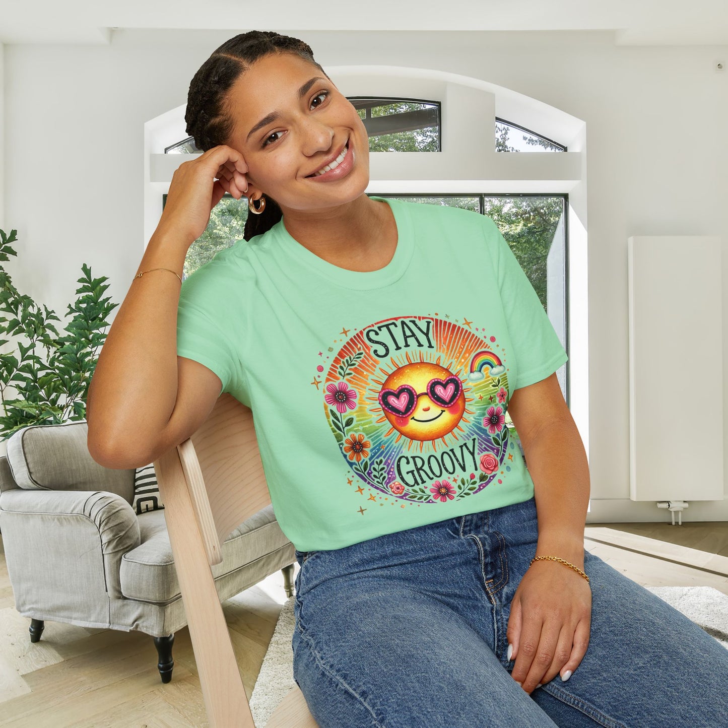 Stay Groovy Adult T-shirt