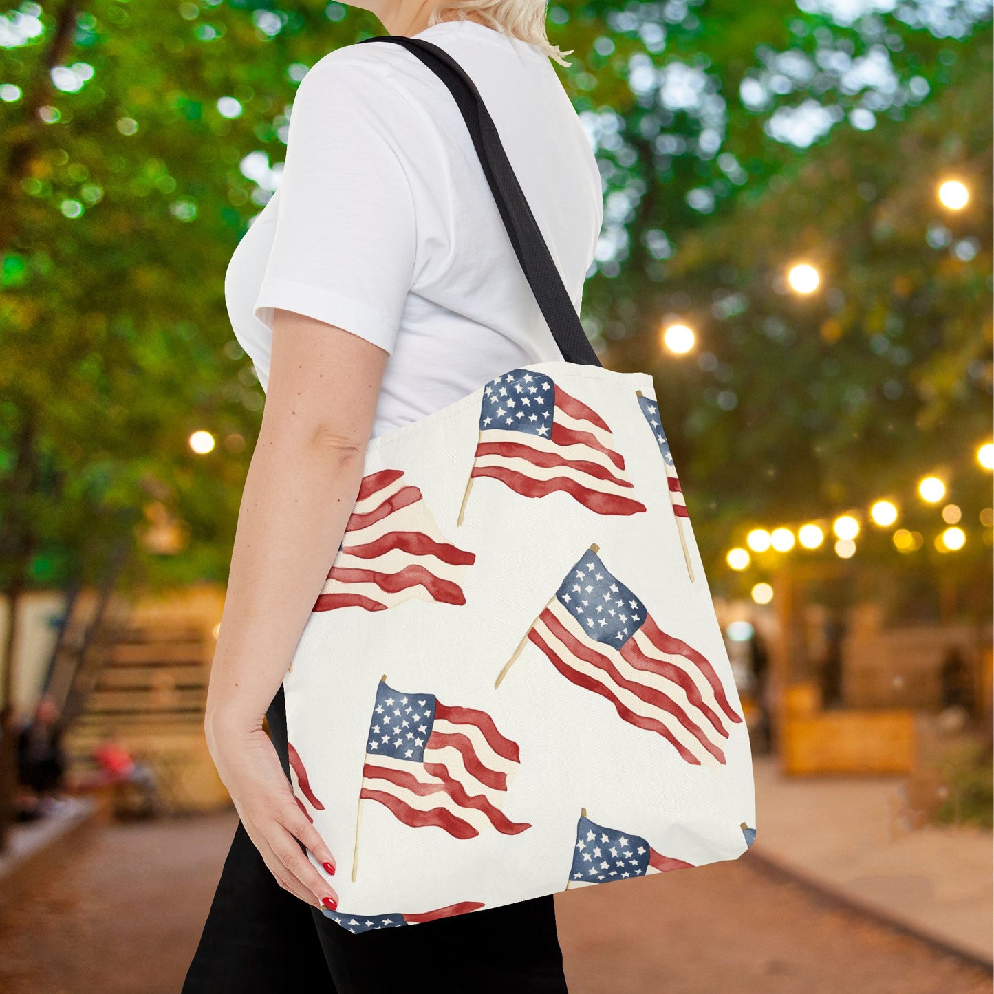 Waves of Freedom Canvas Tote Bag
