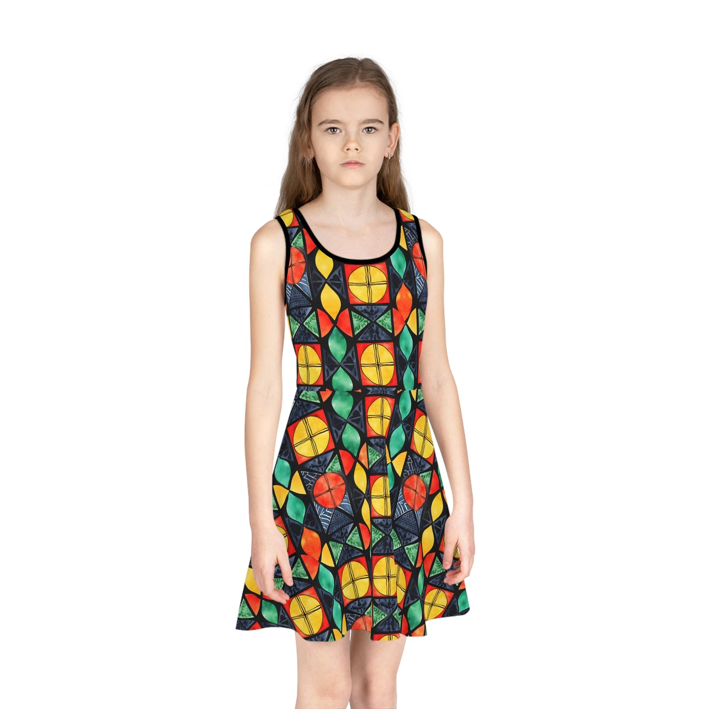 Candlelight Burst Girls' Sleeveless Sundress