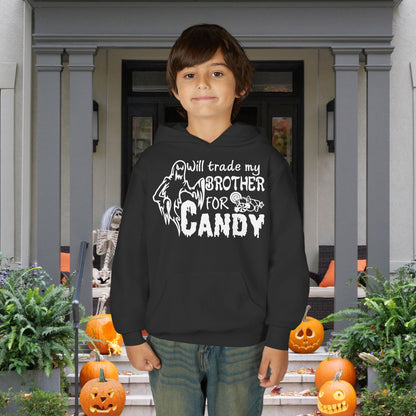 Will Trade My Brother For Candy Youth Heavy Blend Hoodie