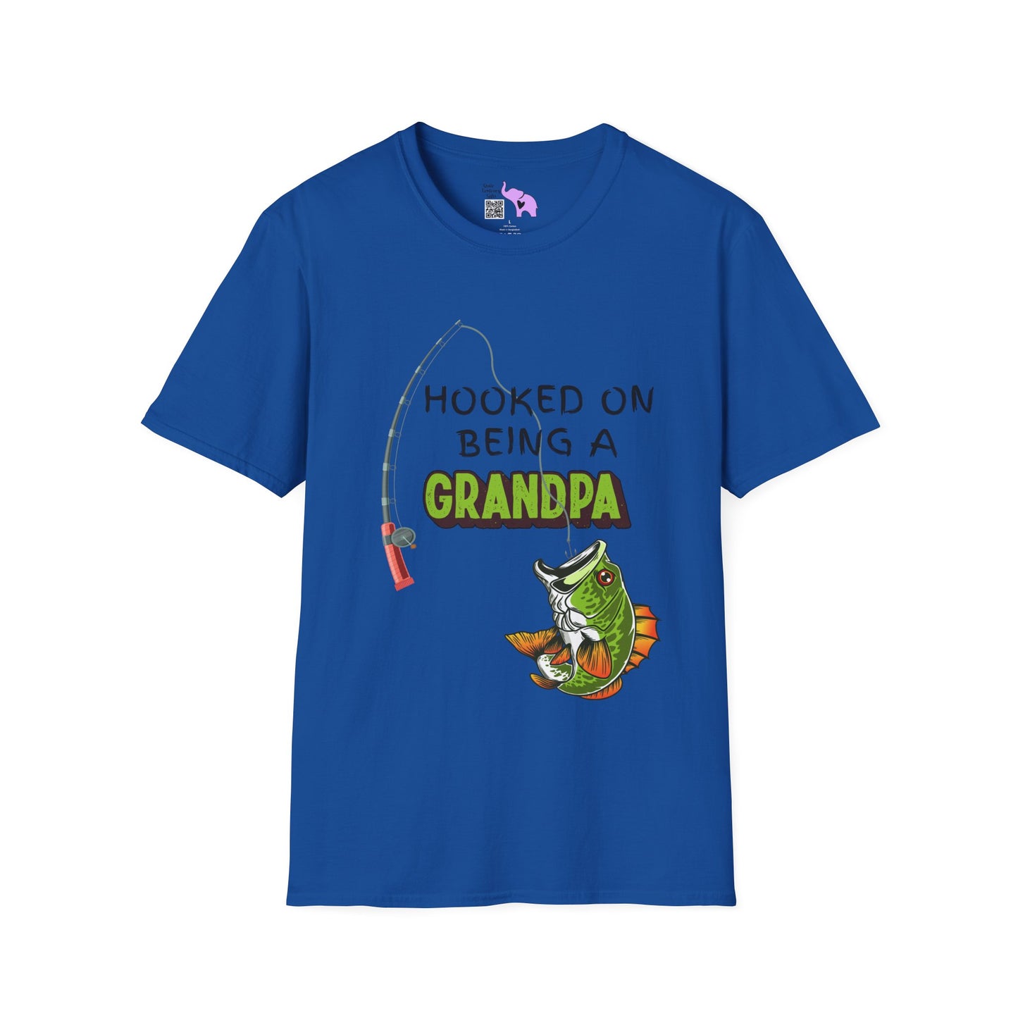 Hooked On Being A Grandpa Adult T-shirt
