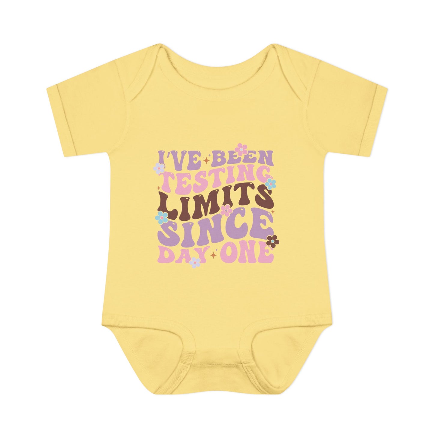 I've Been Testing Limits Since Day One Infant Baby Rib Bodysuit