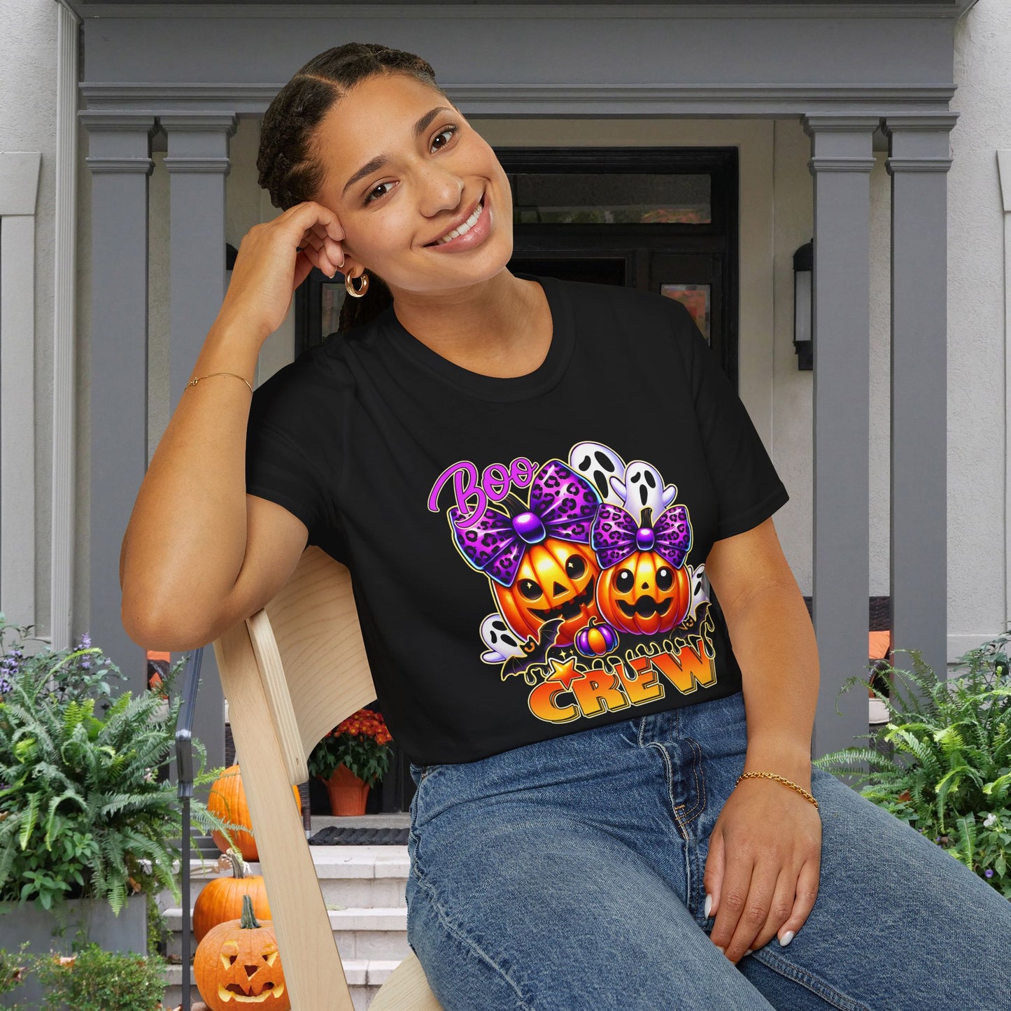 Cute Boo Crew Adult T-shirt