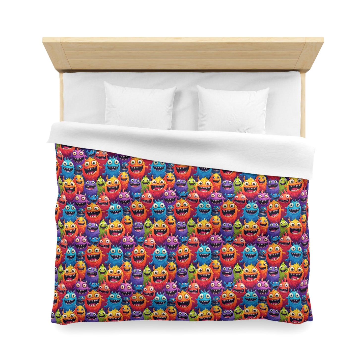 Happy Little Monsters Microfiber Duvet Cover