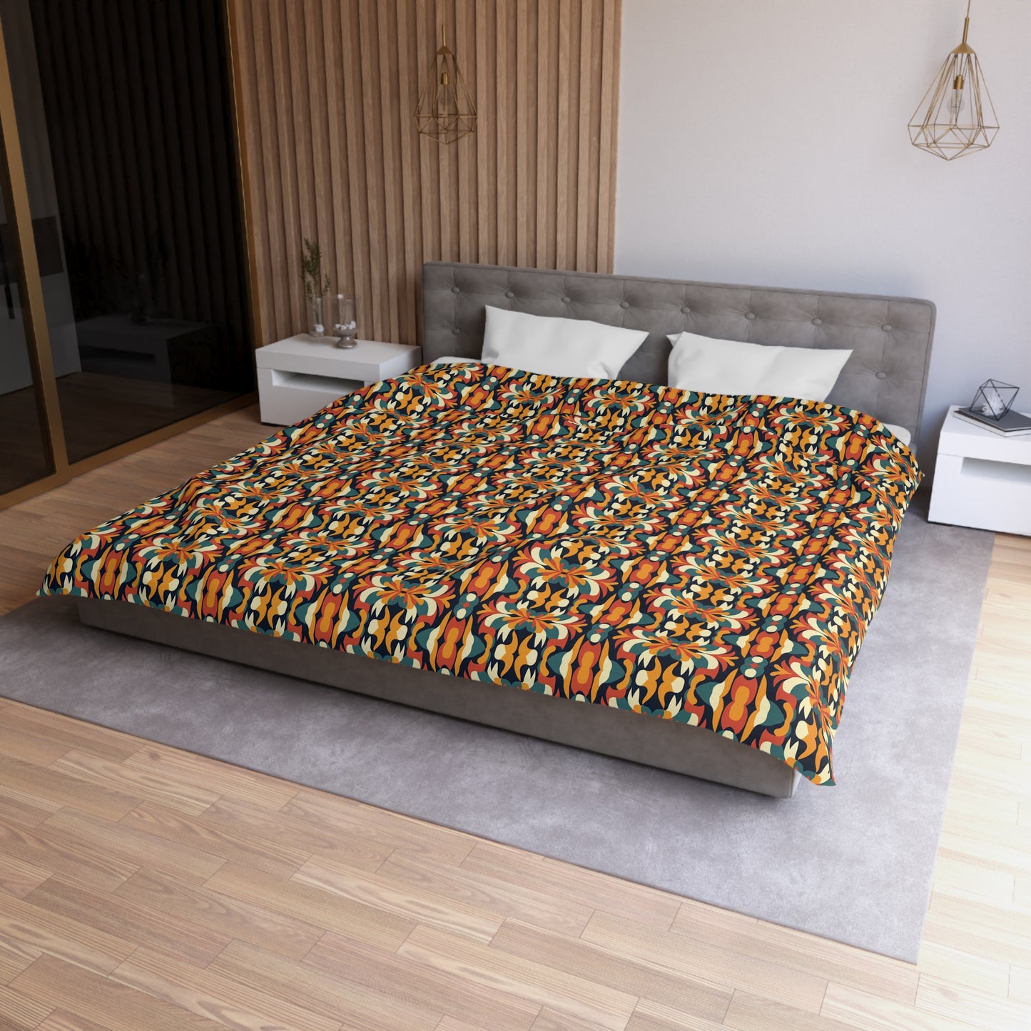 Autumn Kaleidoscope Microfiber Duvet Cover