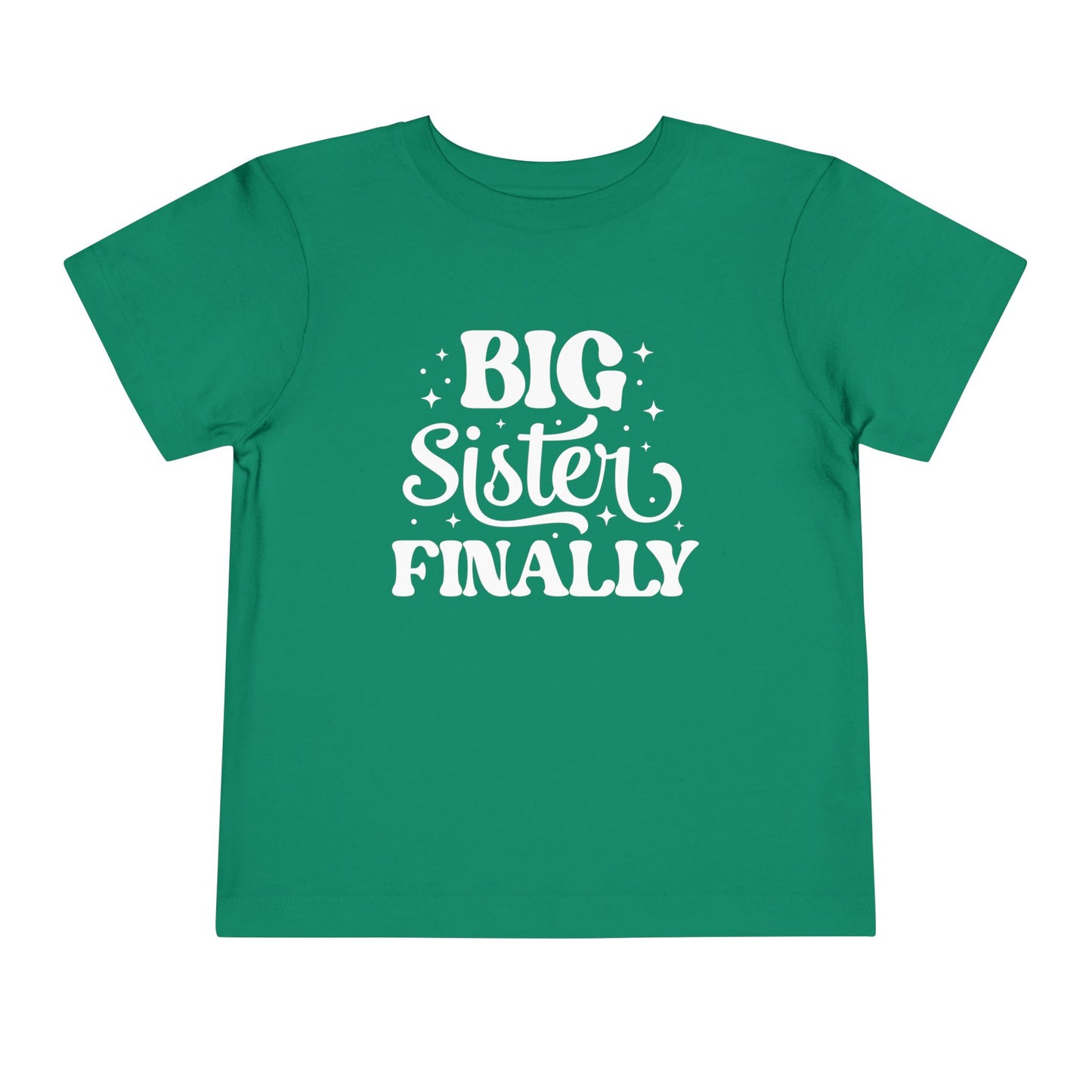Big Sister Finally (Stars) Toddler Tee