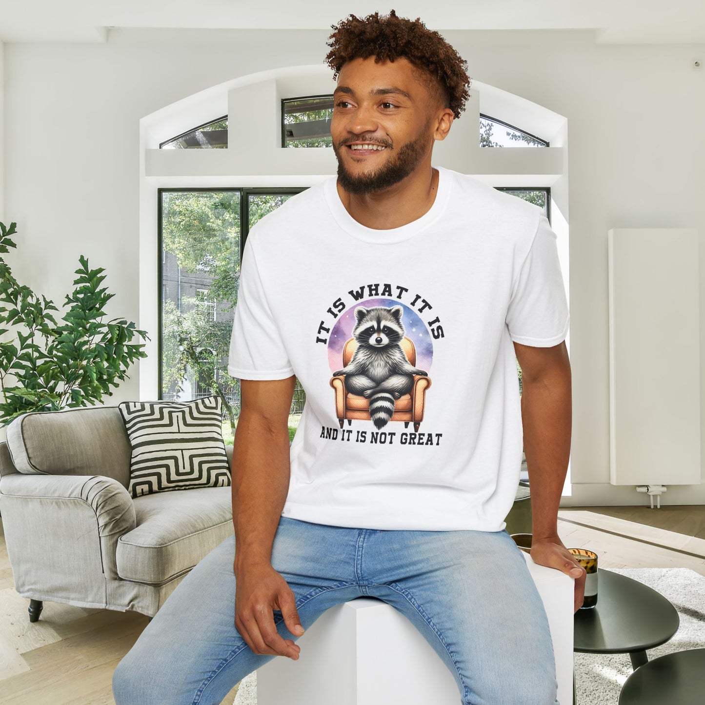 It Is What It Is And It's Not Great Raccoon Adult T-shirt