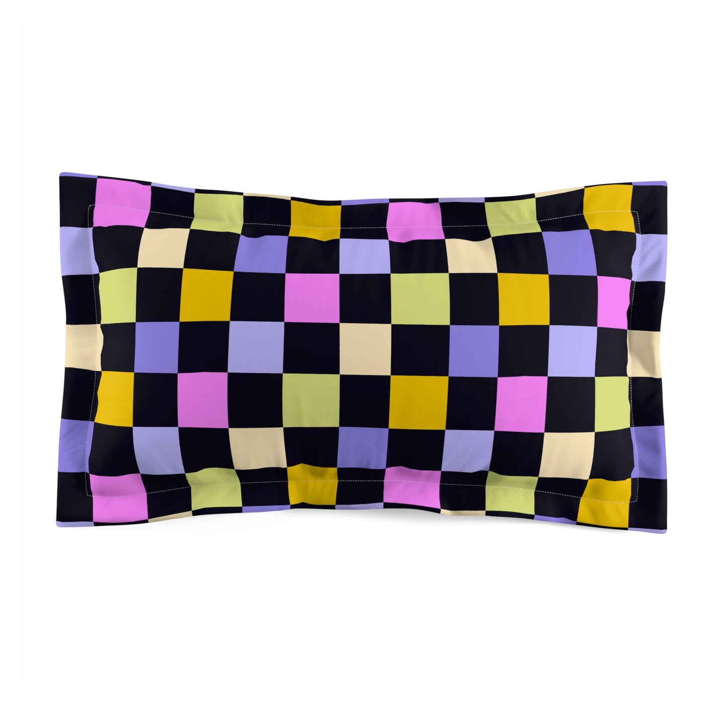 Joyful Checkerboard Pillow Sham