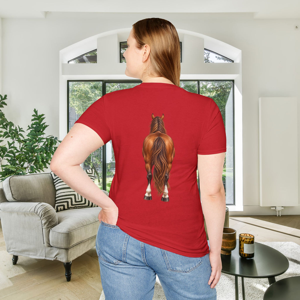 ""Front to Back Horse Lover Adult T-shirt