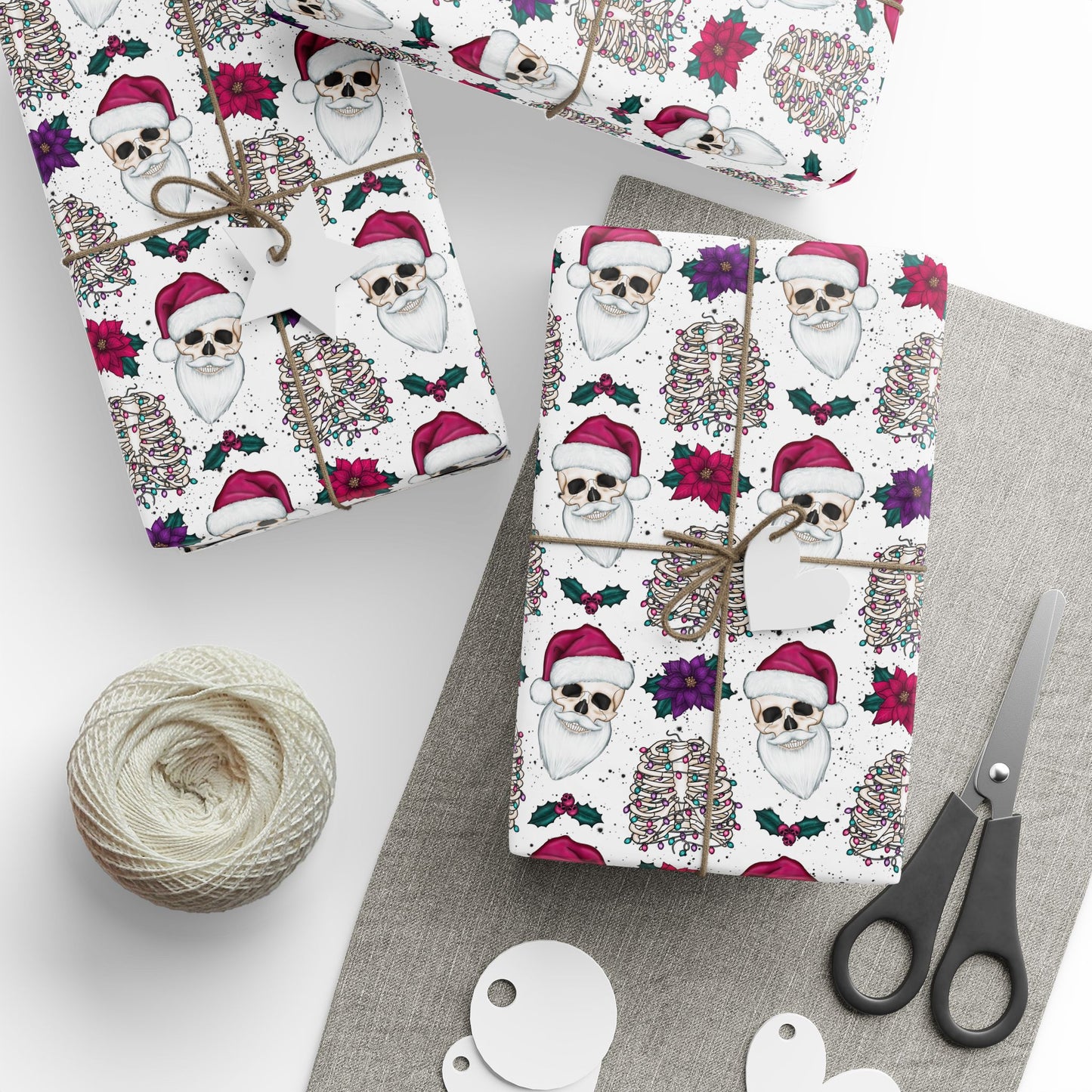 Santa Skull Wrapping Paper