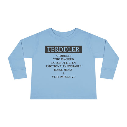 ""Terddler Definition Toddler Long Sleeve Tee