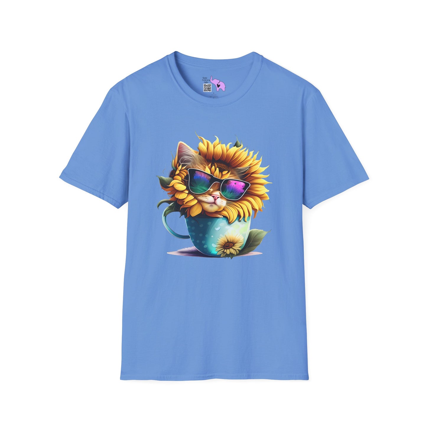 Cool Sunflower Kitten 1 Adult T-shirt